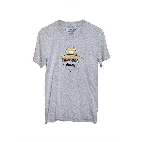 NEW WATERS BLUFF men's king logo short sleeve tee in grey - Picture 1 of 1